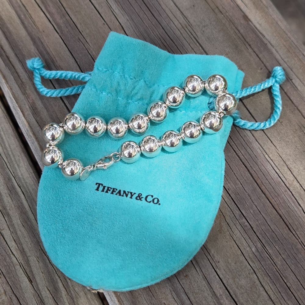 7" inch Tiffany & Co HardWear Bead Ball Bracelet in Silver .925